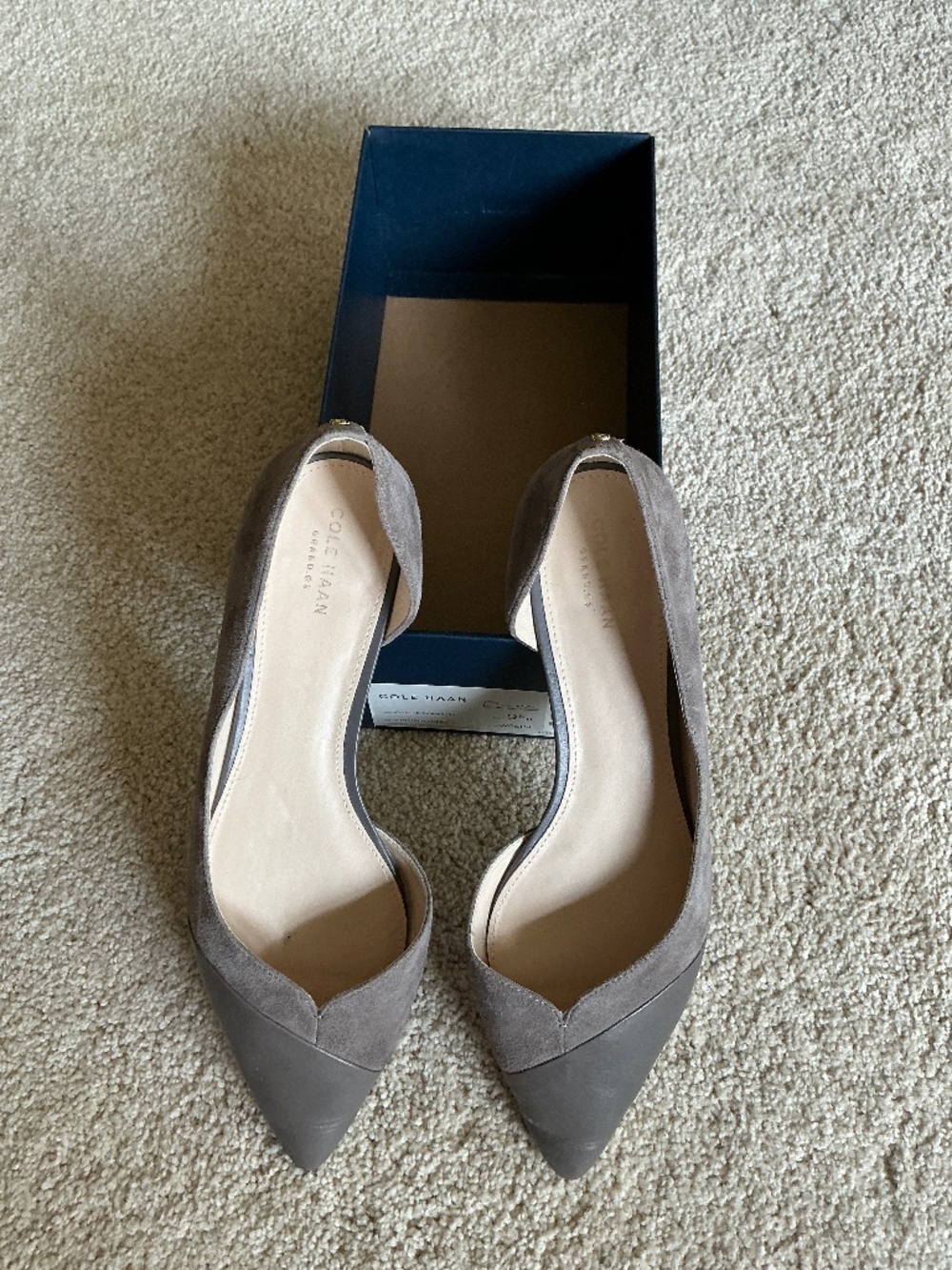 Cole Haan leather and suede flats